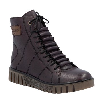 RIEKER CASUAL CLOSED LADIES MID HEIGHT BOOTS 紅色女款鞋子