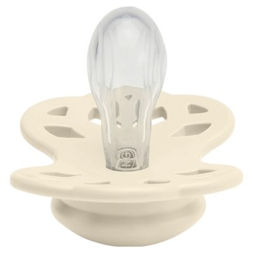 BIBS Infinity 雙扁型矽膠奶嘴  1個  0~6個月  象牙白