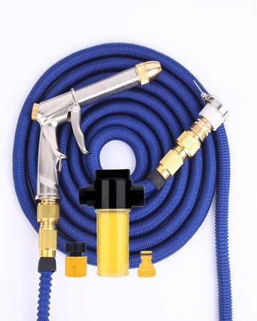 洗車噴水槍 高壓洗車水槍家用伸縮水管軟管自來水搶套裝澆花神器噴頭泡沫工具【MJ7546】