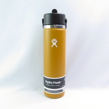 Hydro Flask 寬口吸管真空保溫鋼瓶 24OZ 不鏽鋼 HFW24BFS- 送水瓶刷【iSport愛運動】