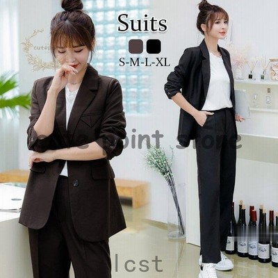 レディーススーツ パンツスーツ フォーマルスーツ ジャケット 長ズボン 女性 10代 代 カジュアルスーツ ビジネス 就活 通販 Lineポイント最大get Lineショッピング