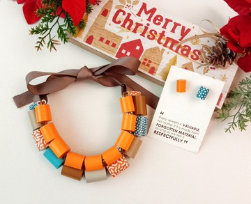 項鍊_繽紛彩珠_雙層設計Double OSSO紙串珠(長短可調整)