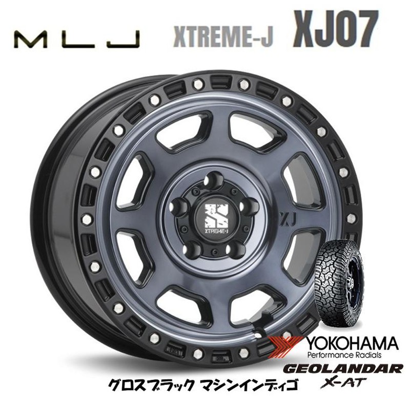 MLJ XTREME-J XJ07 JL/JK ラングラー 8.0J-17 +38 5H127 グロスブラック/マシンインディゴ & ヨコハマ  ジオランダー X-A/T G016 285/70R17 | LINEブランドカタログ