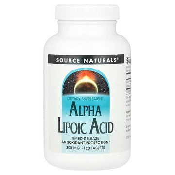 Source Naturals, α-硫辛酸，緩釋，600 毫克，120 片（每片 300 毫克）