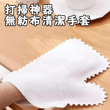 台灣出貨【無紡布清潔手套(1包10入)】懶人抹布 清潔手套 除塵手套 紗窗玻璃清潔 乾濕兩用