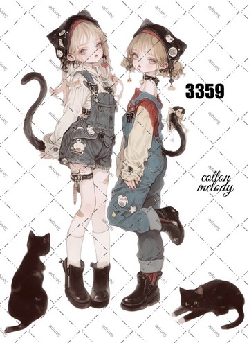 original sticker no.3359 人物貼紙 原創貼紙 原創人物貼紙 裝飾貼紙 cotton melody