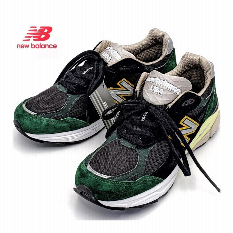 ニューバランス M990CP3 28cm ワイズ:D New Balance メンズ スニーカー グリーン/ブラック スエード Made in USA  v3 | LINEショッピング