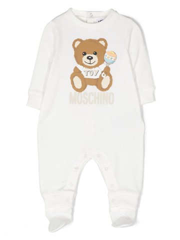 Moschino Kids - Teddy Bear motif bodysuit - kids - Cotton - 9-12 - White
