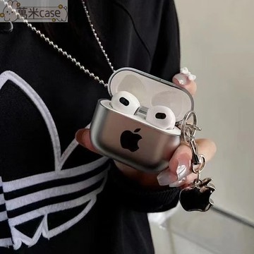 簡約 電鍍銀色 笑臉 airpods 5代 4代 3代 pro2 耳機套 耳機殼 蘋果 pro 1代 2代 防摔 保護殼