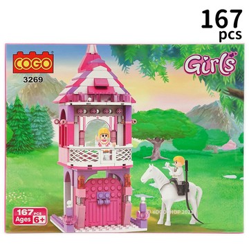 COGO 積高積木 3269 城堡公主積木 約167pcs/一盒入(促350) 白馬王子 城堡公主系列 可與樂高混拼 DIY益智積木 拼裝積木-CF118822【APP滿額下單10%點數(單一帳號最高1000點)】9/30止