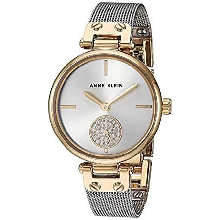 ANNE KLEIN スワロフスキースモールセコンドウォッチ メッシュバンドAK