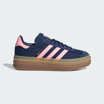 Adidas Gazelle Bold W [IG4390] 女 休閒鞋 經典 復古 三葉草 厚底 增高 深藍 粉紅