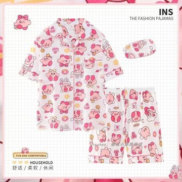 免運 日系ins星之卡比睡衣女夏季薄款短袖學生甜美可愛卡通家居服套裝