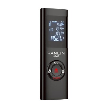 HANLIN 隨身迷你40米雷射測距儀 JQ40 IP54防水 LCD背光顯示 輕薄便攜  1盒