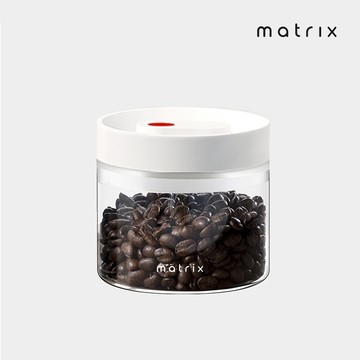 【Matrix】保鮮玻璃密封罐(白)(0.4L)(台灣總代貨源)收納罐/保鮮盒/真空保鮮盒/保鮮罐/密封罐/儲物罐/咖啡密封罐