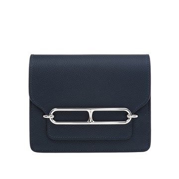 HERMES 愛馬仕經典Roulis Slim 豬鼻子錢包/腰包 (BLEUNUIT)