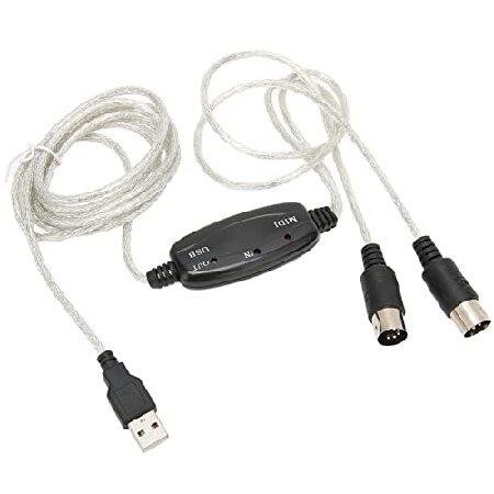 Professional MIDI Cord Adapter, in MIDI Cable Converter Fast 16 Channels Plug and Play for for Computer for Music Studio 並行輸入