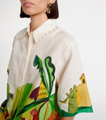 Alémais x Mokshini linen bowling shirt