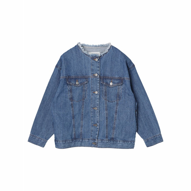 ノーカラーデニムジャケット 通販 Lineポイント最大1 0 Get Lineショッピング