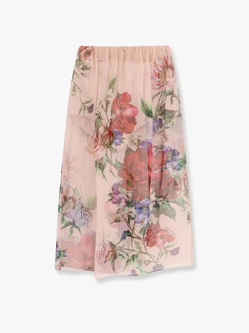 Silk skirt with iconic floral print - DOLCE & GABBANA - gender_Woman