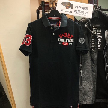 跩狗嚴選 !24小時出貨! 極度乾燥 Superdry Polo 衫 深藍黑 上衣 短袖 有機棉 重磅網眼 深藍紅