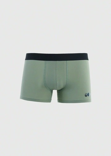 男款XXL_Back to Track．短版腰帶平口內褲(灰霧綠-吉他撥片)