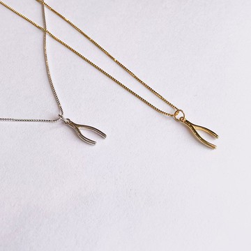 │日常│許願骨 • 鎖骨鍊 • 純銀項鏈 • 可碰水 • 抗過敏