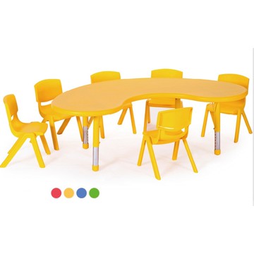 『台灣賣家開發票』兒童升降桌/兒童讀書桌/兒童月亮桌/兒童造型桌/幼稚園升降桌/幼稚園月亮桌/幼稚園兒童半圓桌/月亮半圓