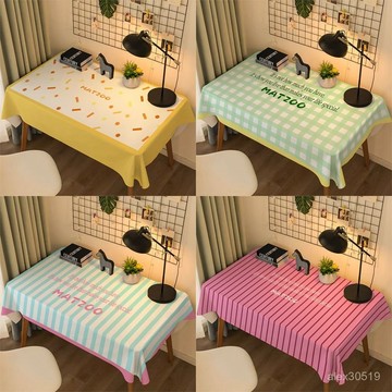 🍒臺灣熱賣🍒ins風韓係清新桌布宿捨書桌客廳餐桌茶幾防塵布少女心裝飾布耐臟