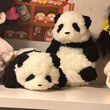 發票+免運 小熊貓 毛絨玩具 熊貓公仔 熊貓玩偶 熊貓娃娃 禮物 交換禮  熊貓抱枕 熊貓 熊貓玩具 大熊貓 靠枕