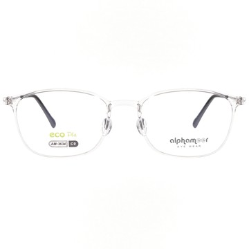 Alphameer 光學眼鏡 AM3634 C9 Slim系列 方框 - 金橘眼鏡