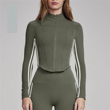 現貨+預購 女瑜珈外套運動服外套瑜珈服健身親膚透氣速乾-裸感外套6色74ld8【獨家進口】【米蘭精品】