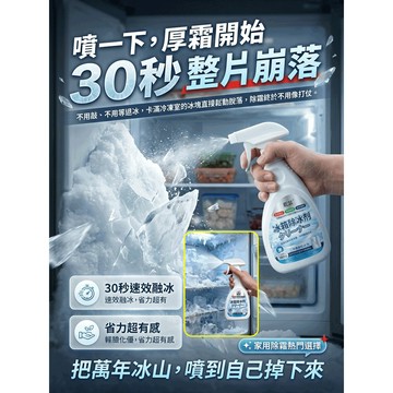 台灣免運🚚多功能冰箱強效除霜劑 防霜化冰 冰箱冰櫃除冰劑 冷藏室除雪 化霜劑 清潔防結冰