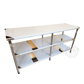 其他收納櫃架 【Abis】客製商品-豪華升級版60X180CM三層圓角430不鏽鋼桌/料理桌/工作桌/工作台/流理台(2尺X6尺)-1入