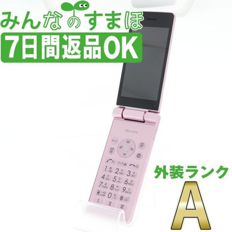 7日間返品OK SIMフリー SH-02L AQUOS ケータイ ピンク 中古 本体 A