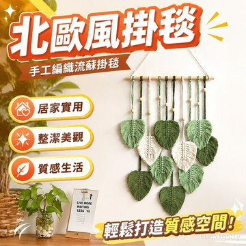 北歐風掛毯 掛布 背景布 裝飾布掛布 波西米亞ins手工編織棉繩流蘇掛毯北歐裝飾背景民宿壁飾墻飾壁毯 居家裝飾 臥室裝扮
