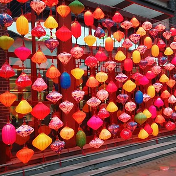 五一元宵網紅古鎮街道美陳裝飾仿古新中式古典鉆石中國風宮燈燈籠