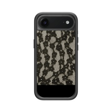 iPhone Air Mod NX -邊框背蓋組合 (相機按鈕) 黑 - Pattern Play - 暗夜蕾絲