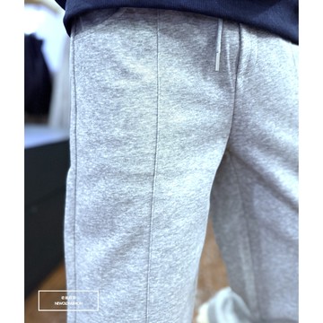 E7th.厚磅立體單線抽繩棉寬褲(E7J17012510)-淺灰 日系休閒 街頭潮流  極簡實穿 山系穿搭 輕街風