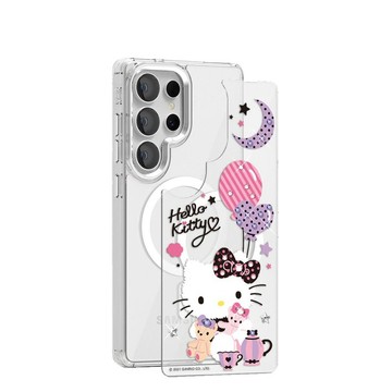 Samsung S26/S25/S24系列 可拆式磁吸片材彩鑽殼-凱蒂夜未眠
