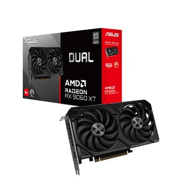 ASUS DUAL-RX9060XT-16G 顯示卡+酷碼 NR200P V3 ITX 機殼 黑色