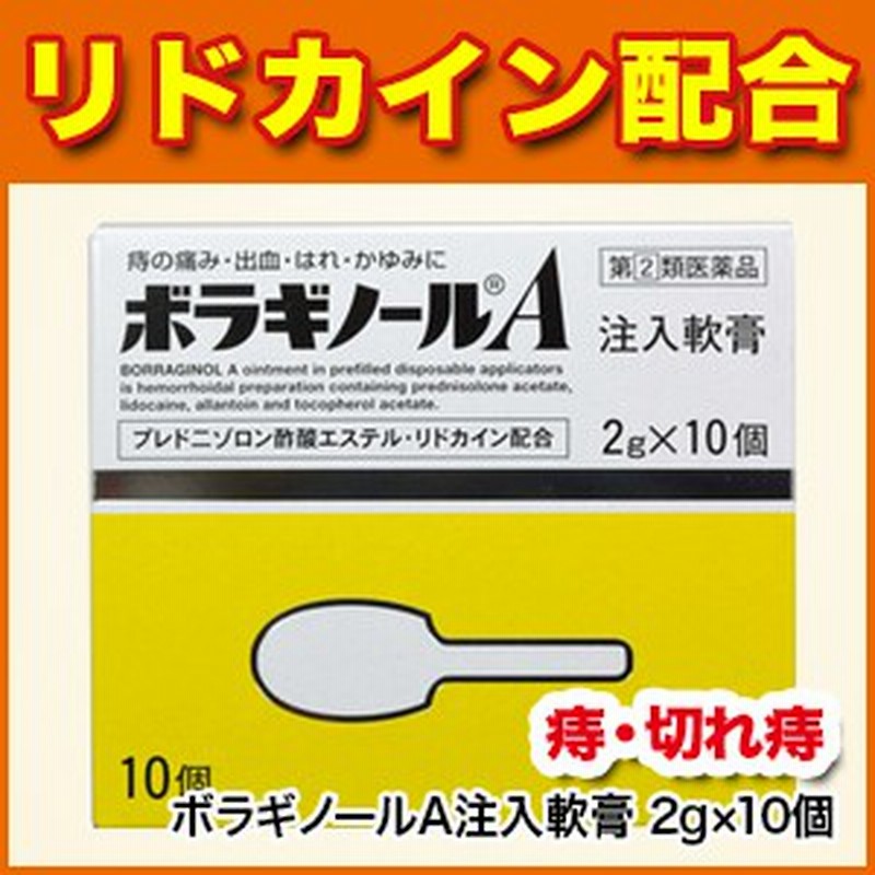 痔の薬 ボラギノールa注入軟膏 2g 10個 痔 いぼ痔 きれ痔 さけ痔 出血 はれ かゆみの緩和 軟膏 リドカイン 痔の薬 第2類医薬品 通販 Lineポイント最大1 0 Get Lineショッピング