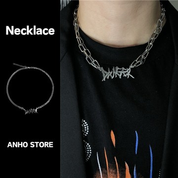 【ANHO】現貨在台/荊棘/字母/吊墜/項鍊/鎖骨鍊/設計感/百搭/嘻哈