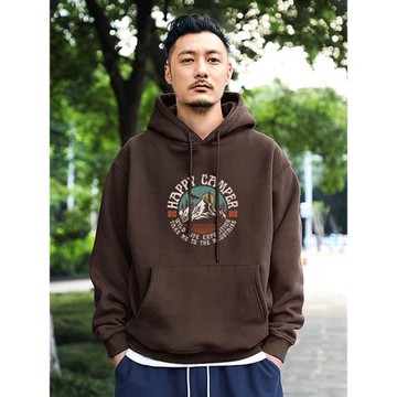 余文樂重磅加絨衛衣男春秋款寬松潮牌美式復古長袖上衣潮學生外套