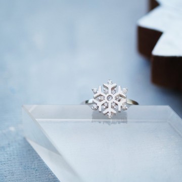 雪花結晶 戒指 925銀
