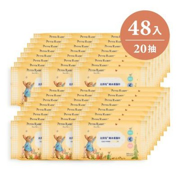 奇哥官方旗艦 比得兔純水柔濕巾-20抽 48入