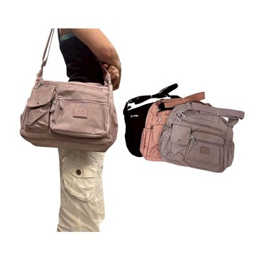 ~雪黛屋~MARTINCOCK 斜背包中大容量主袋+外袋共六層尼龍布長背帶水瓶外袋MW1228