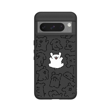 Pixel 8 Pro SolidSuit 黑 - Maltese線條小狗 - 調皮可愛的線條小狗