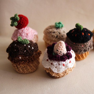 手作毛線美食 手鉤杯子蛋糕 遊戲玩具 婚禮小物 多種口味