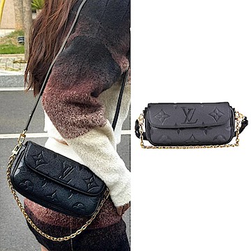 Louis Vuitton LV 路易威登 M82154 Ivy 皮革WOC斜背包(黑色)